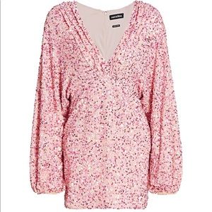 Retrofete Aubrielle Sequin Plunge Dress NWT Size Large